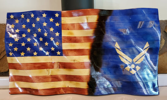 Wavy US Air Force Flag