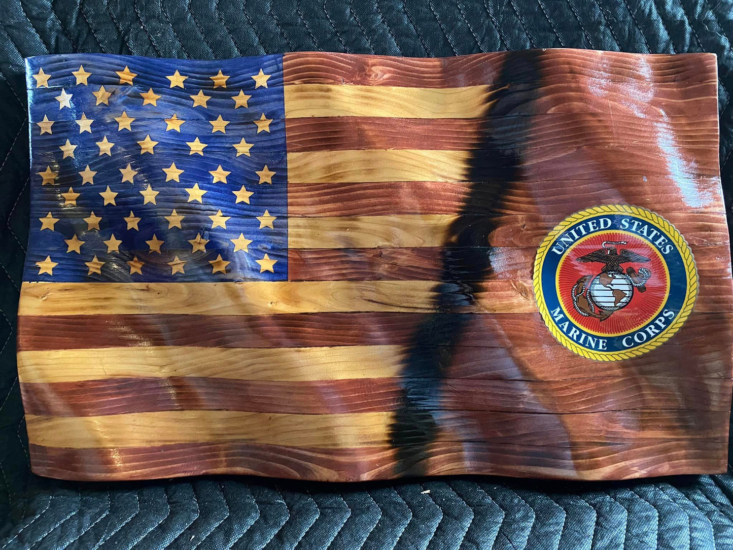 Wavy US Marine Corps Flag