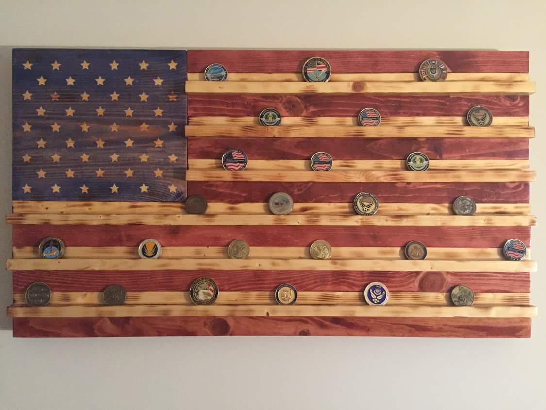 American Challenge Coin Flag